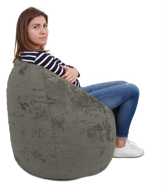 Mara babzsákfotel - E30 szövet - szürke - 200 liter