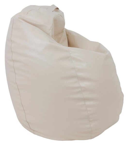 Mara babzsákfotel - műbőr - krém - 200 liter