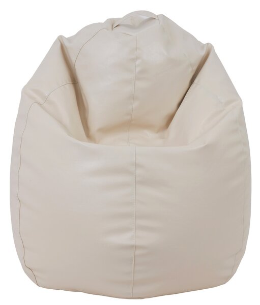 Mara babzsákfotel - műbőr - krém - 200 liter