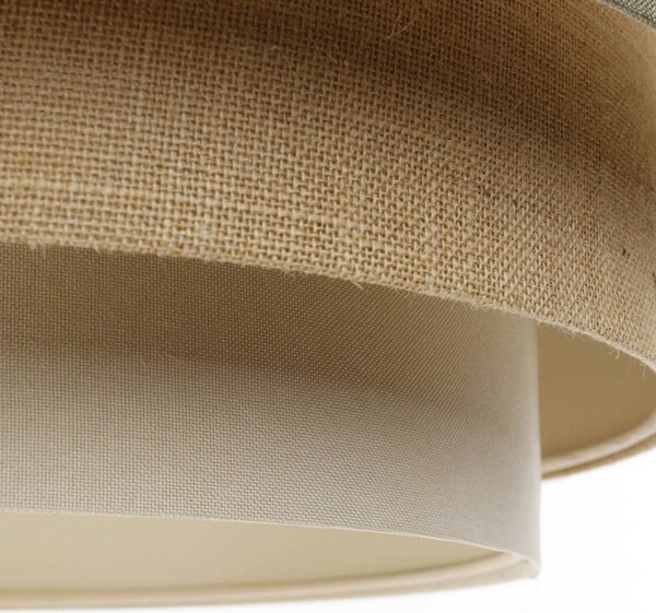 Maco Design Triniti függőlámpa, zöld/bézs/krém, Ø 60 cm, textil, dimmelhető, Zöld, Nappali / Étkező, Textil / szövet / selyem