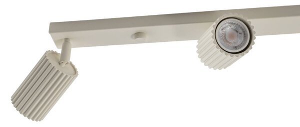 SOLLUX LIGHTING Carbon mennyezeti spotlámpa, bézs, 81 cm hosszú, alumínium, 4 lámpás., dimmelhető, Krém / borostyánsárga, Nappali / Étkező, Alumínium, Modern