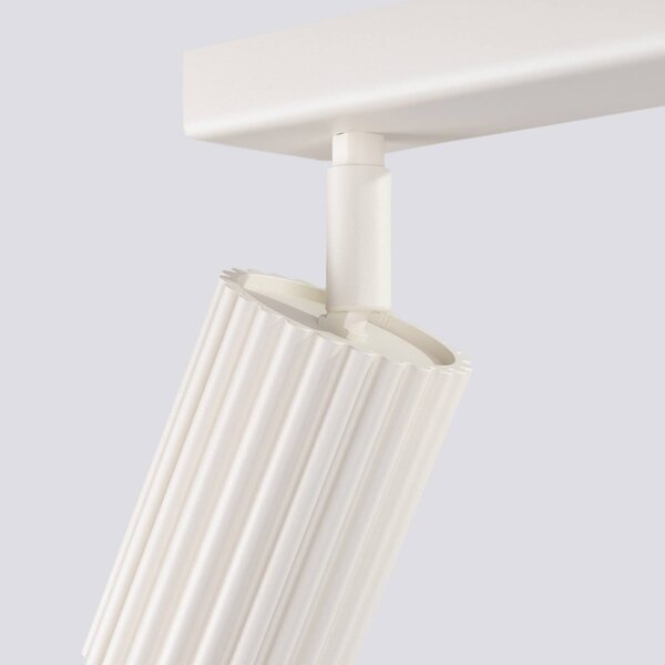 SOLLUX LIGHTING Carbon mennyezeti spotlámpa, bézs, 81 cm hosszú, alumínium, 4 lámpás., dimmelhető, Krém / borostyánsárga, Nappali / Étkező, Alumínium, Modern