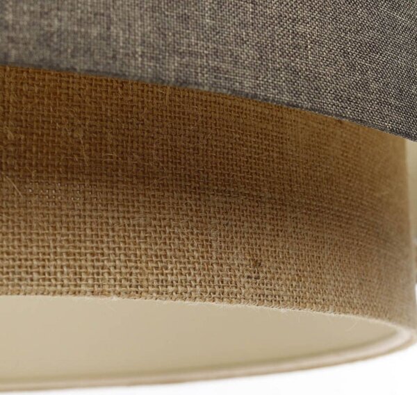 Maco Design Boho Elegant függőlámpa, barna/bézs/krém, Ø 60cm, textil, dimmelhető, Barna / rozsda, Nappali / Étkező, Textil / szövet / selyem