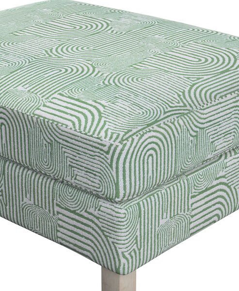 Karstadt Ottomán termék színe zöld szövet fonott, mintás