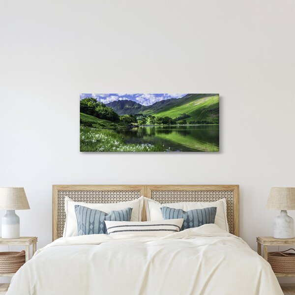 Kép - Tájkép egy tóval (120x50 cm)