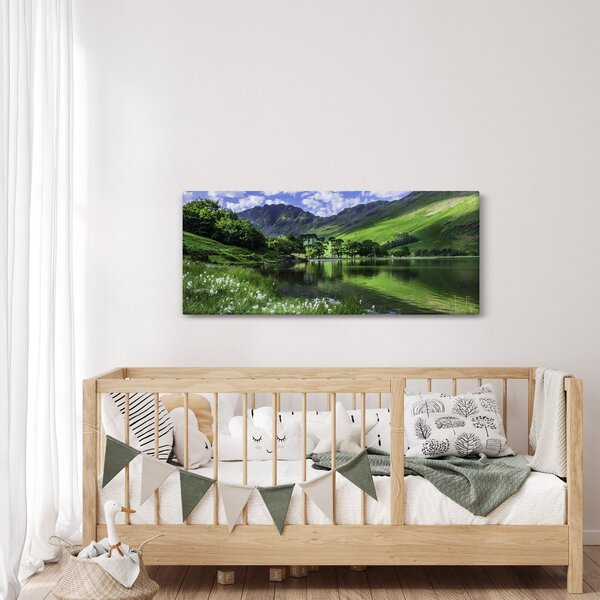 Kép - Tájkép egy tóval (120x50 cm)