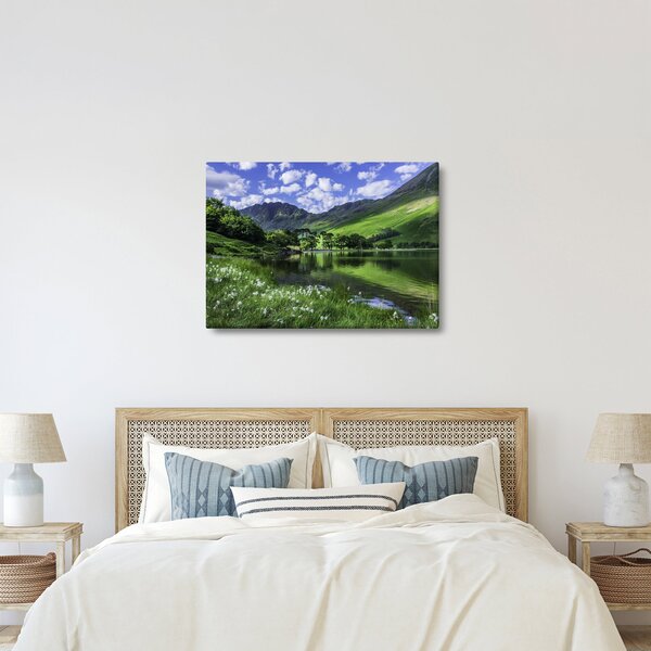Kép - Tájkép egy tóval (70x50 cm)
