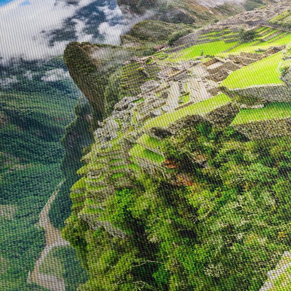 Kép - Machu Picchu (órával) (90x30 cm)