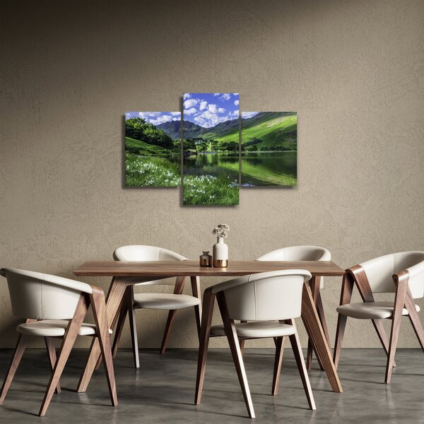 Kép - Tájkép egy tóval (90x60 cm)