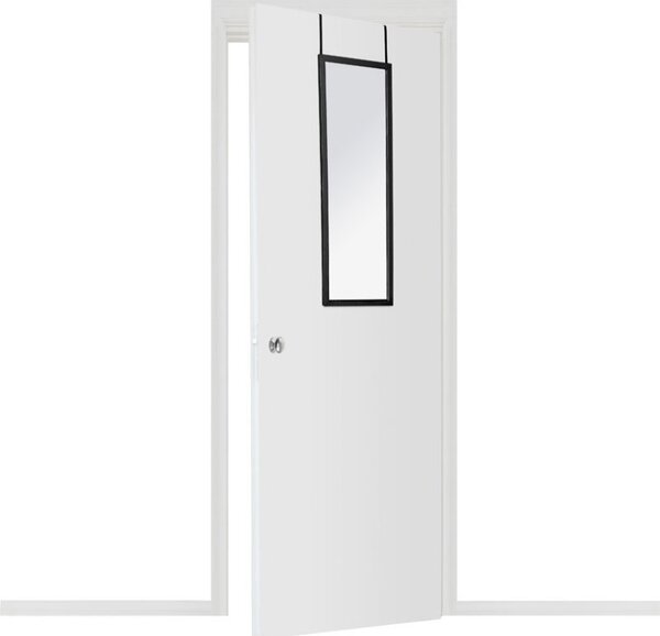 Ajtóra akasztható tükör, PWD-0111 19940, fekete, 34x1.7x94cm