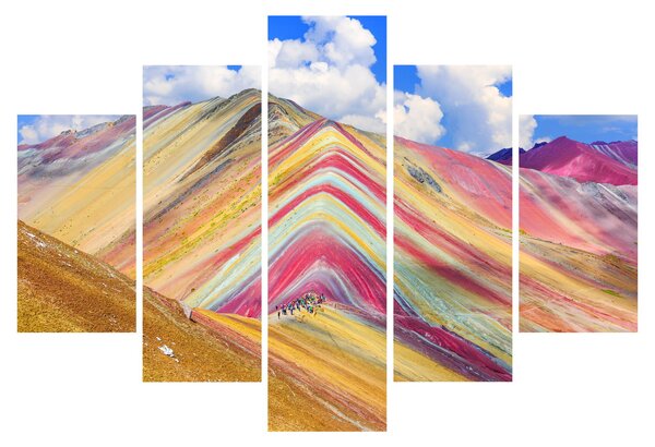 Kép - Rainbow Mountain, Peru (150x105 cm)
