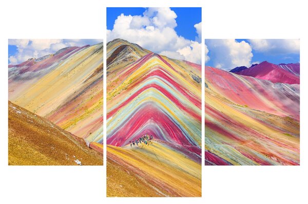 Kép - Rainbow Mountain, Peru (90x60 cm)
