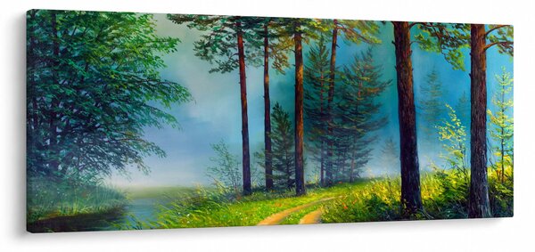Kép - Olajfestmény tájkép (120x50 cm)