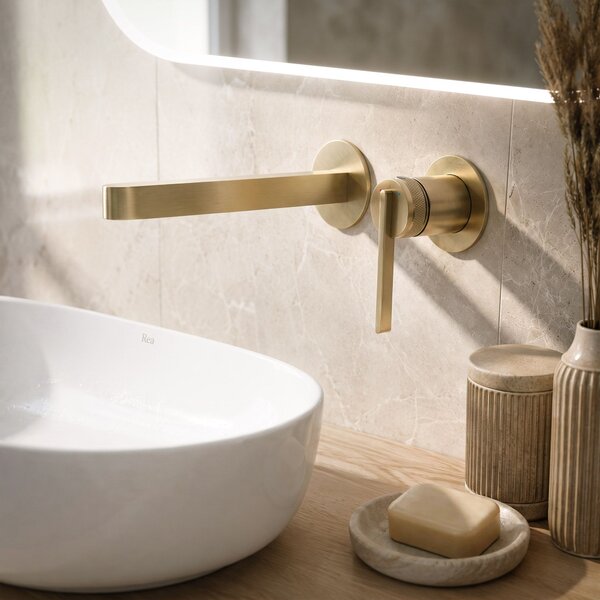 Falra szerelhető csaptelep REA Grace Brush Gold