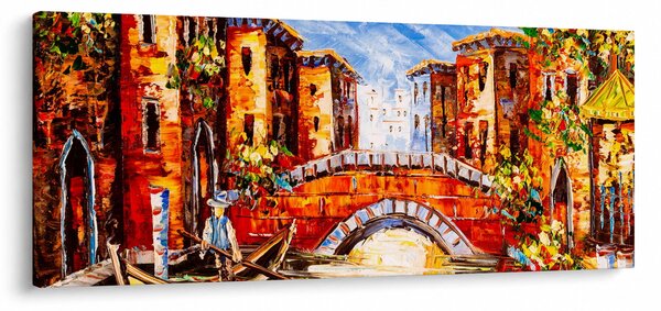 Kép - Olajfestmény a városról III. (120x50 cm)