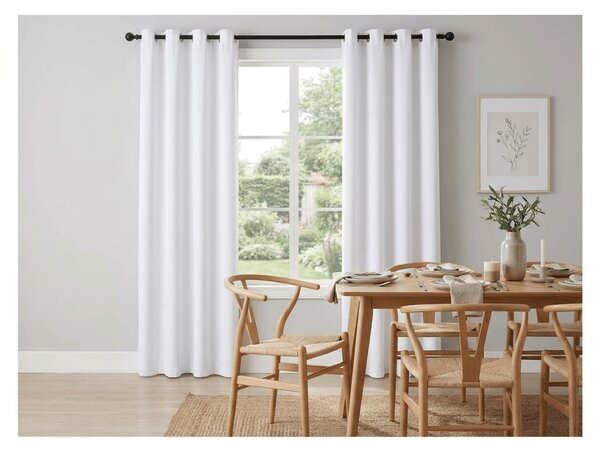 Fehér OXFORD LIGHT függöny 140x270 cm Felfüggesztés: Hullámos sínszalag