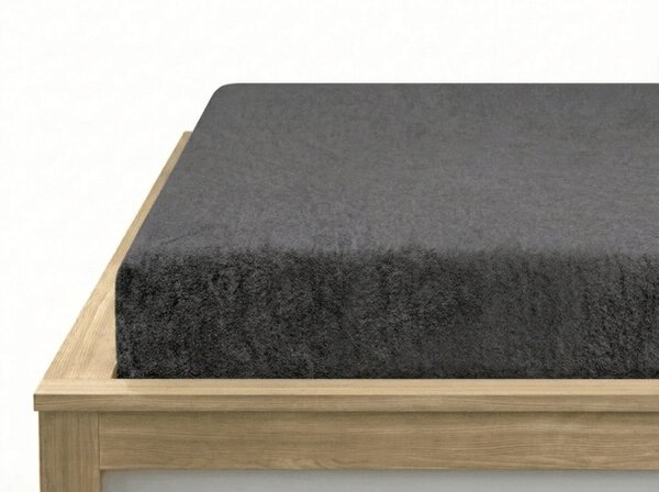 Frottír EXCLUSIVE sötétszürke lepedő 180x200 cm