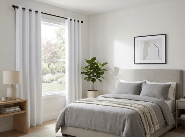 Fehér OXFORD LIGHT függöny 140x270 cm Felfüggesztés: Hullámos sínszalag