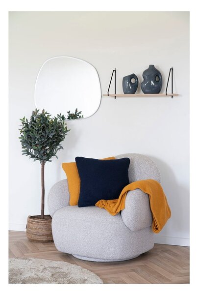 Sárga újrahasznosított pamut kötött takaró 130x170 cm Santos – House Nordic