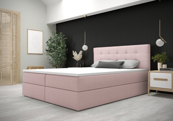 Modern STIG 5 ágy tárolóhellyel 180x200 - rózsaszín