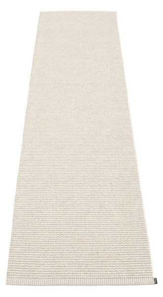 Krémszínű kültéri-beltéri futószőnyeg 60x250 cm Mono Linen Vanilla – Pappelina