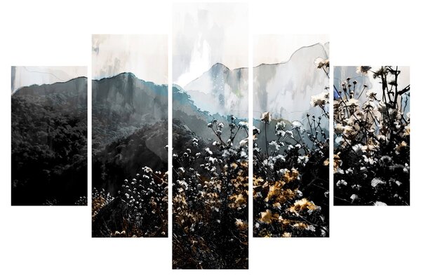 Kép - Vadvirágok illusztrációja (150x105 cm)