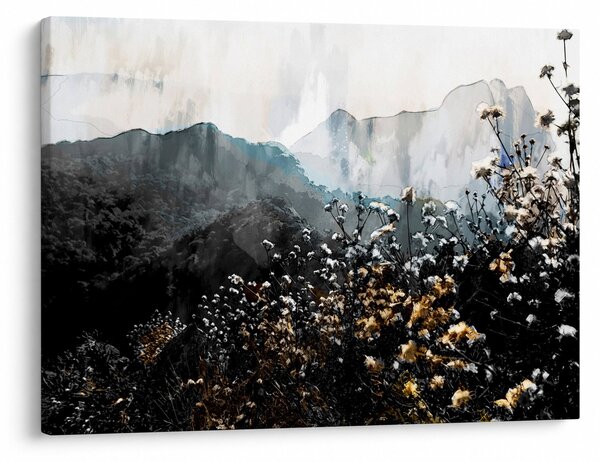 Kép - Vadvirágok illusztrációja (70x50 cm)
