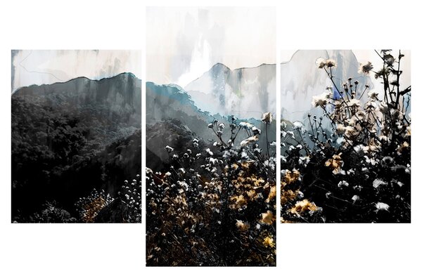Kép - Vadvirágok illusztrációja (90x60 cm)