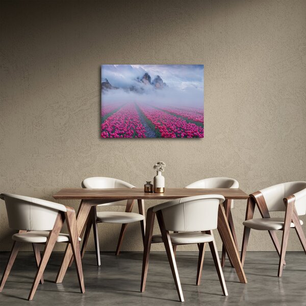 Kép - Tájkép tulipánmezőkkel (70x50 cm)