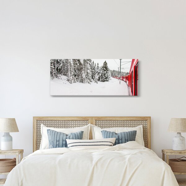Kép - Vonat a havas tájban (120x50 cm)