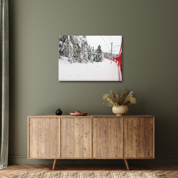 Kép - Vonat a havas tájban (70x50 cm)