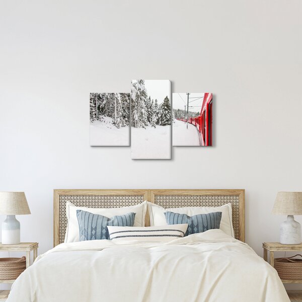 Kép - Vonat a havas tájban (90x60 cm)