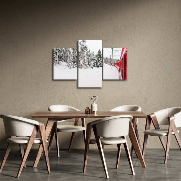 Kép - Vonat a havas tájban (90x60 cm)