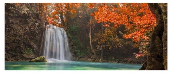 Kép - Vízesés Thaiföldön (120x50 cm)
