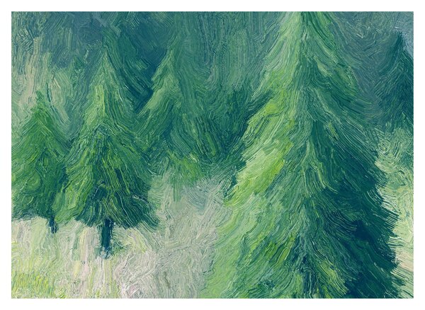 Kép - Festett tűlevelűek (70x50 cm)