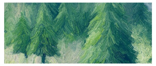Kép - Festett tűlevelűek (120x50 cm)