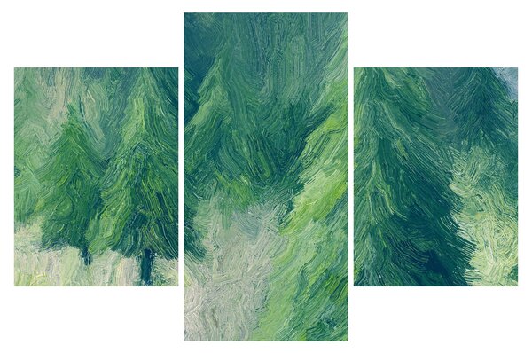 Kép - Festett tűlevelűek (90x60 cm)