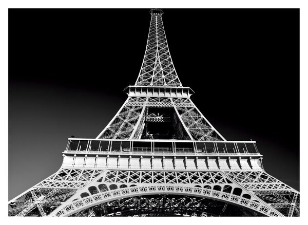 Kép - Eiffel-torony, fekete-fehér (70x50 cm)