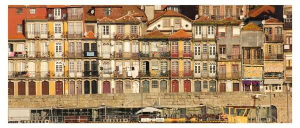 Kép - Vízparti negyed, Portugália (120x50 cm)