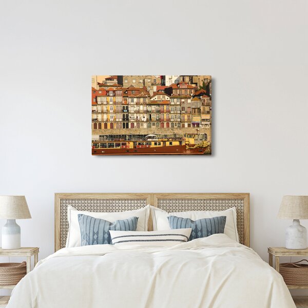 Kép - Vízparti negyed, Portugália (90x60 cm)
