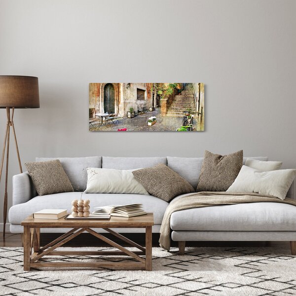 Kép - Róma régi utcái (120x50 cm)