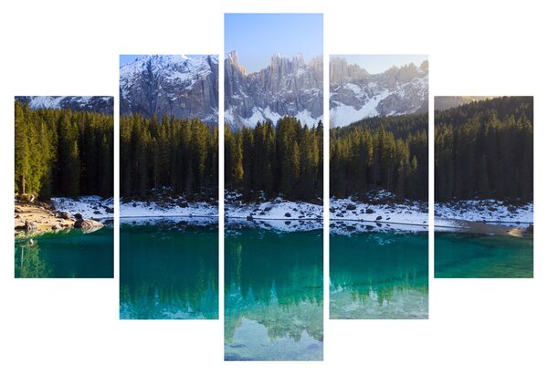 Kép - Karersee tó (150x105 cm)
