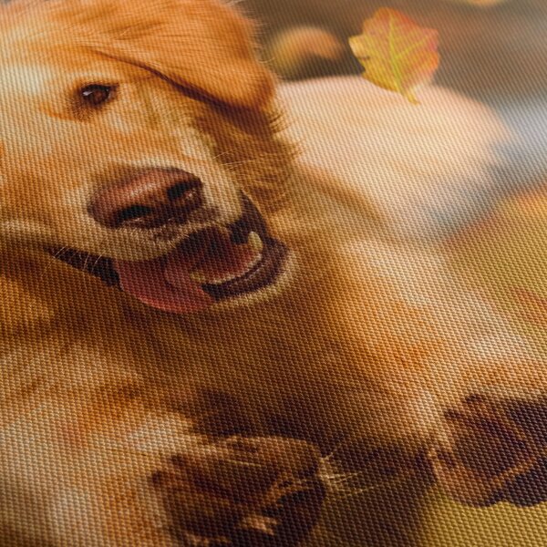 Kép - Golden Retriever (órával) (90x30 cm)