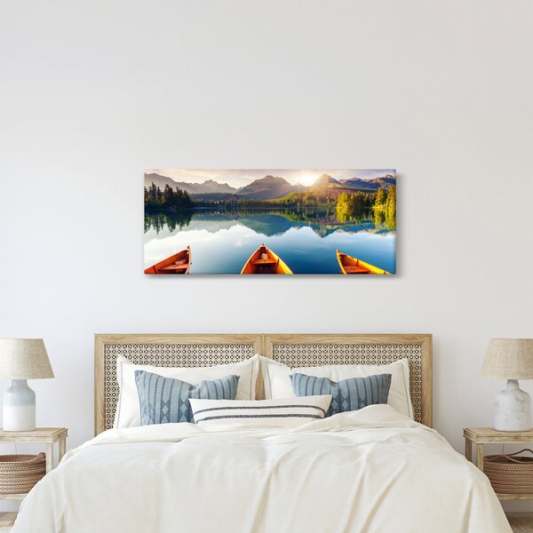 Kép - Tó csónakokkal (120x50 cm)