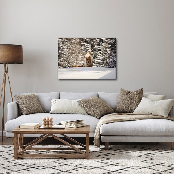 Kép - Ló a téli tájban (70x50 cm)