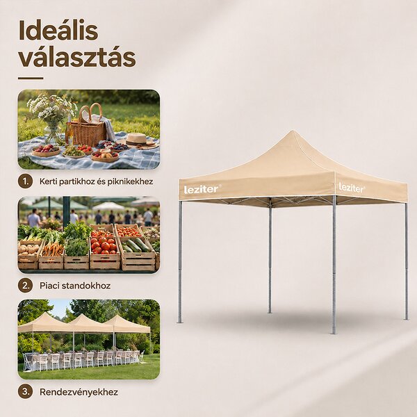 Összecsukható kerti pavilon 3x6 m