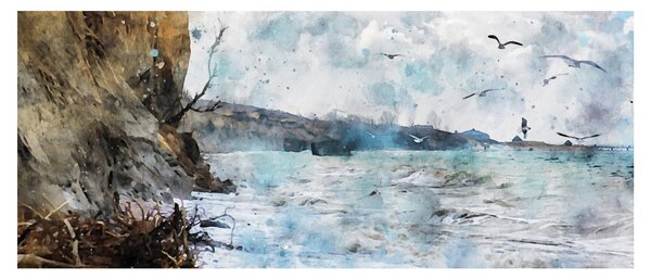 Kép - Zátony, akvarell (120x50 cm)