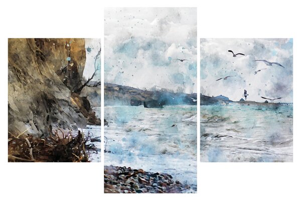 Kép - Zátony, akvarell (90x60 cm)