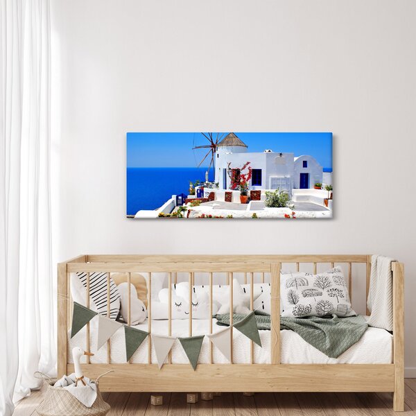 Kép - Kis ház Görögországban (120x50 cm)