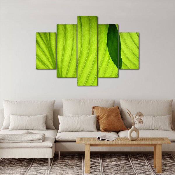Kép - Zöld levél részlete (150x105 cm)